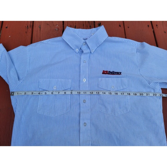 Unitog Union Made Work Employee Button-Up Shirt Large 16.5 Pinstripe US Delivery - Picture 6 of 9